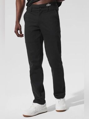 ALO Yoga Men's Black Stretch Chinos